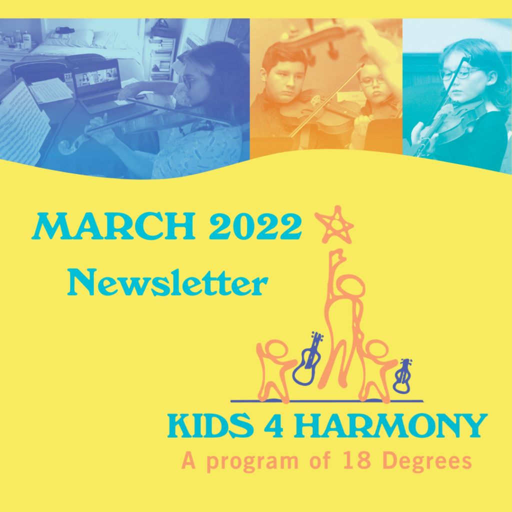 What's Happening at Kids 4 Harmony - March 2022